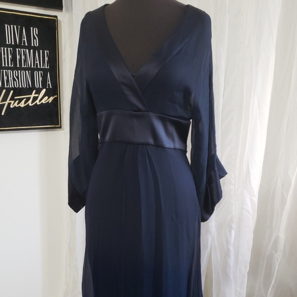 - Diane von furstenberg blue silk dress #015